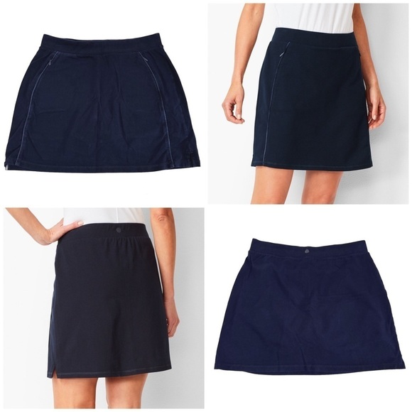 Talbots Blue Everyday Yoga Skort Size Large Pull-On Skirt - Picture 1 of 9